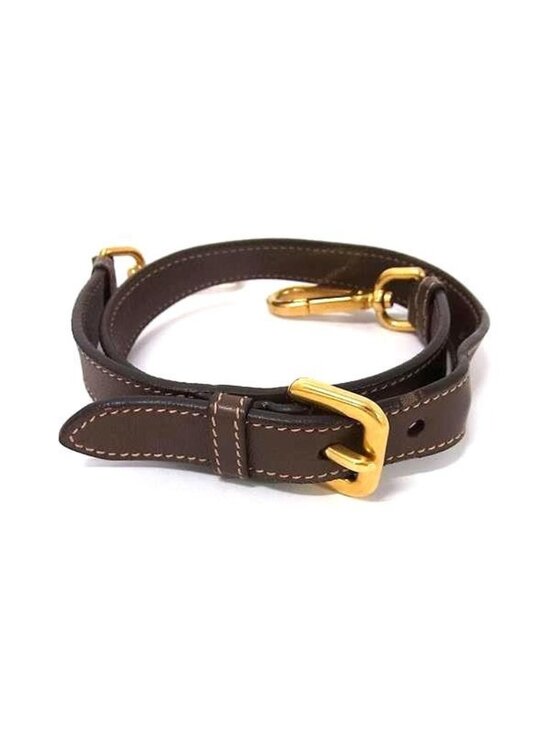 Prada Leather Bag Shoulder Strap Belt Brown